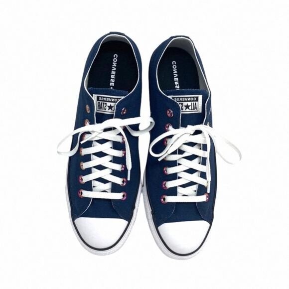 Converse Ctas Low Shoes Skate Casual Men's Size 168958C-WBP Custom Canvas Navy - Picture 9 of 13